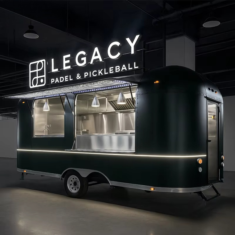 Food Truck With Snacks - Новый передвижной фудтрак-прицеп из нержавеющей стали