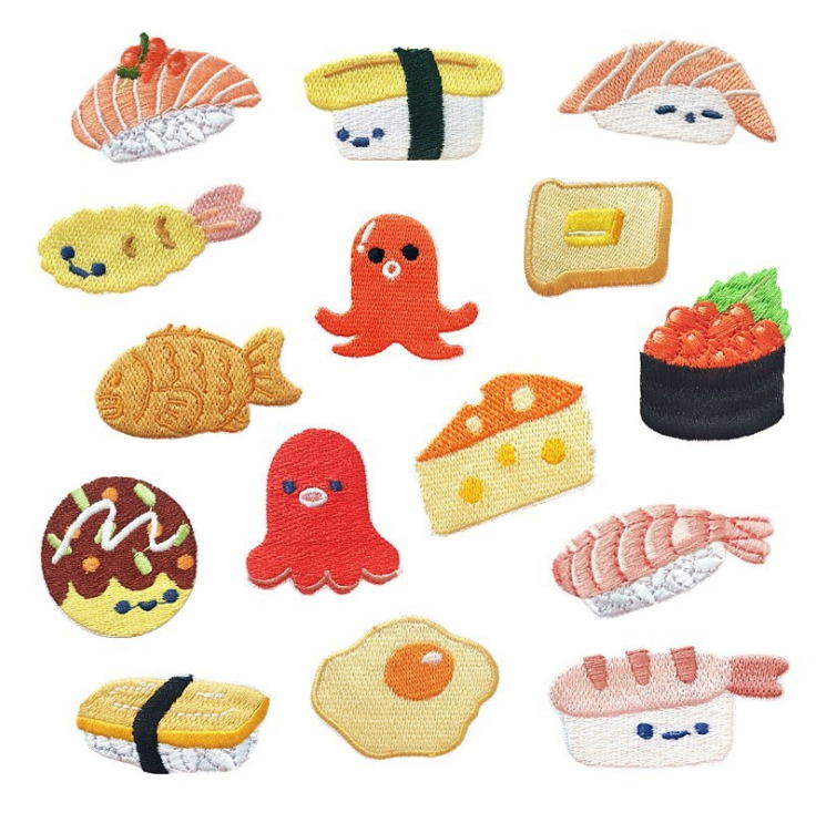 Food Snacks Pictures - 10 шт. нашивка с вышивкой, популярная