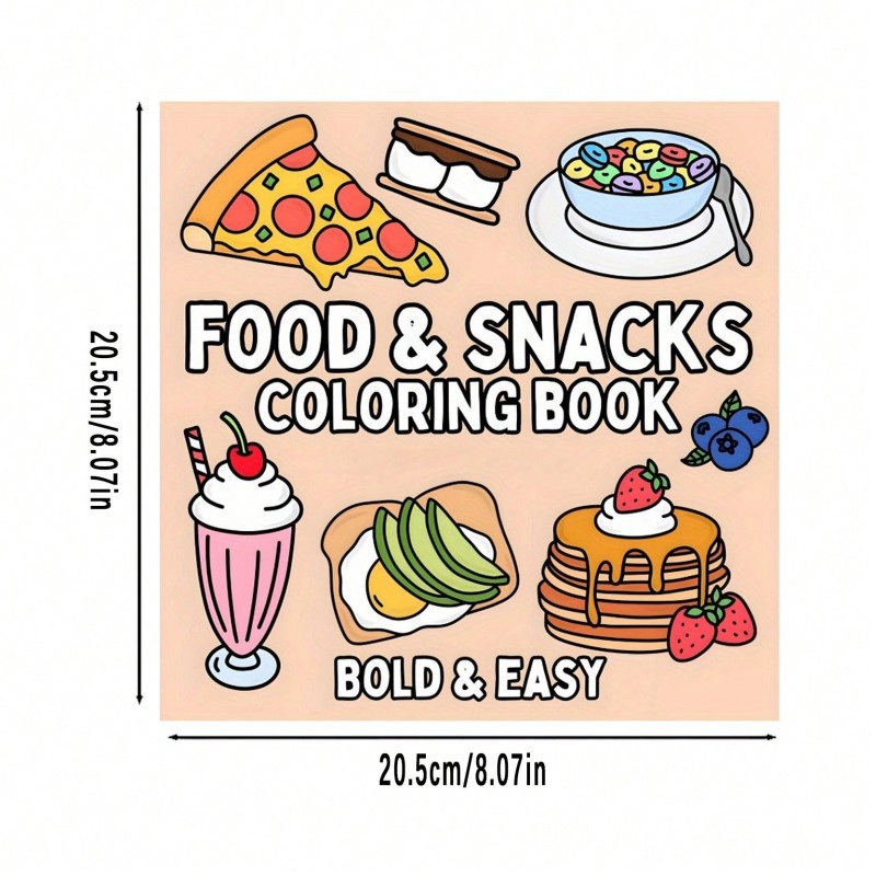 Новая книжка-раскраска на тему – обзор и цена Food Snacks Drawing