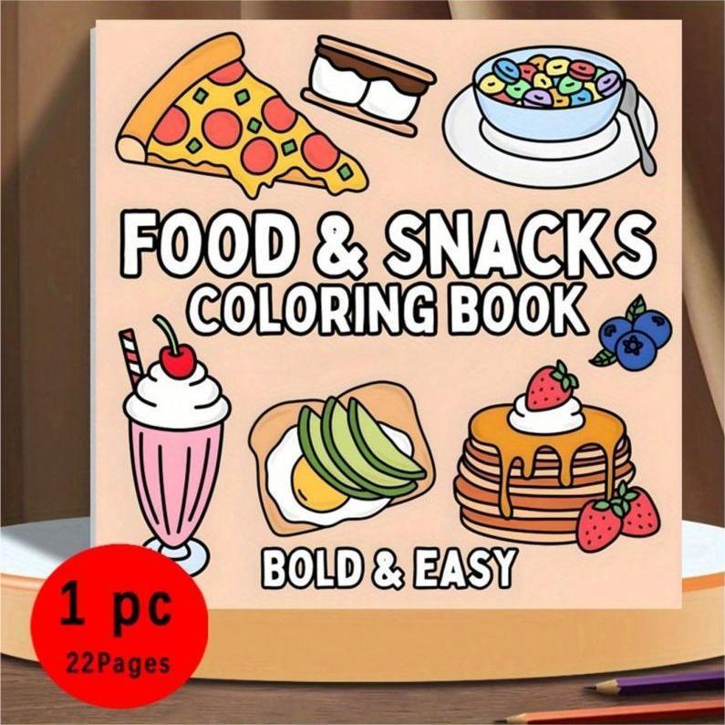 Новая книжка-раскраска на тему – обзор и цена Food Snacks Drawing
