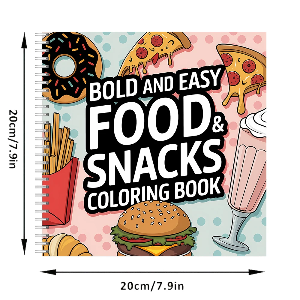 Книга-раскраска для взрослых с – обзор и цена Food Snacks Drawing