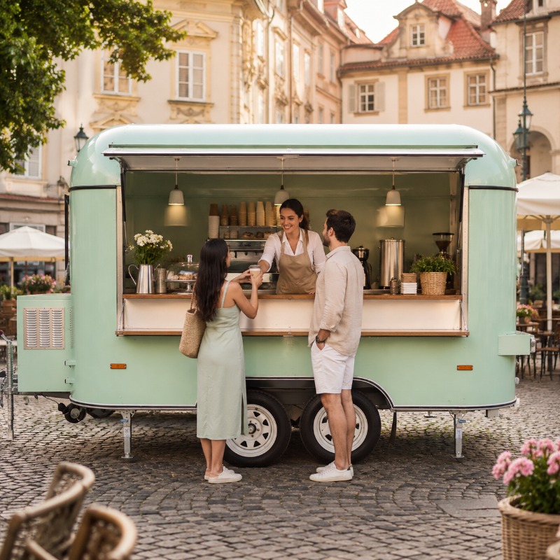 Фудтрак-прицеп для уличной тор – обзор и цена Food Truck With Snacks