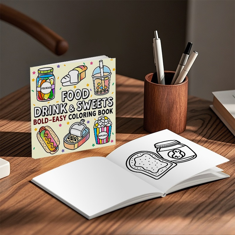 Книга-раскраска для снятия стр – обзор и цена Food Snacks Drawing