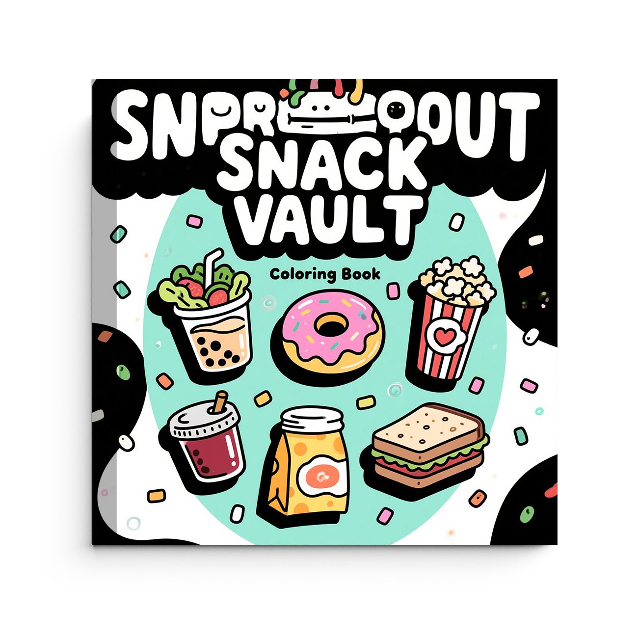 Книга-раскраска Snproout Snack – обзор и цена Food Snacks Drawing